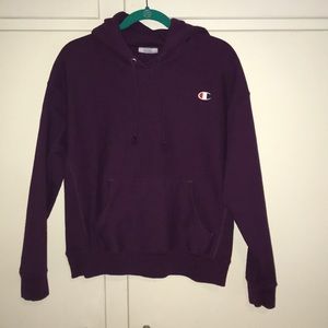 champion reverse weave venetian purple hoodie